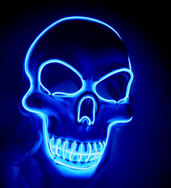 Skeleton Mask LED Glow Scary Mask 1pc. - Image 10