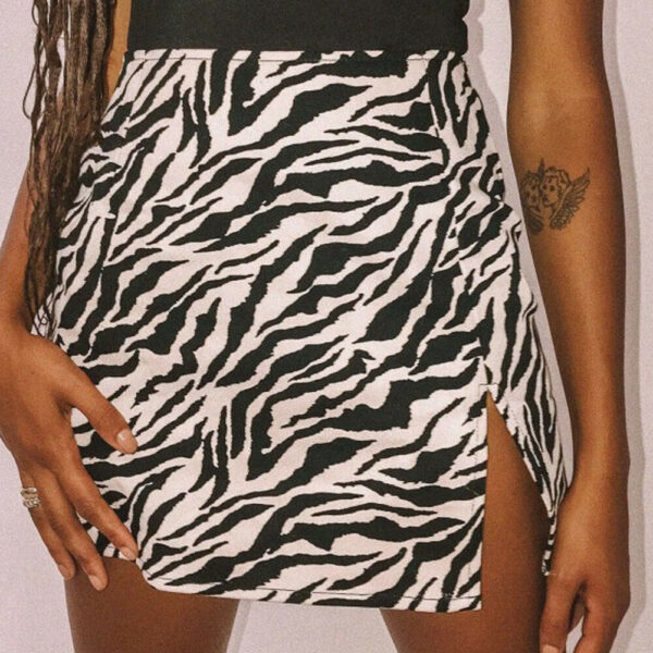 Sexy Ladies Flared Leopard Mini Skirt