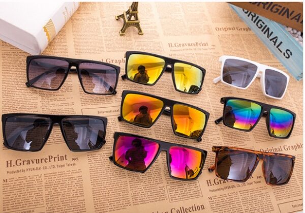 Festival square sunglasses color film frog mirror