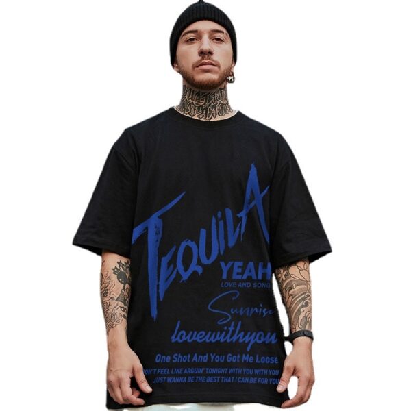 Plus Size National Tide Hip Hop Style Loose T-Shirt - Image 5