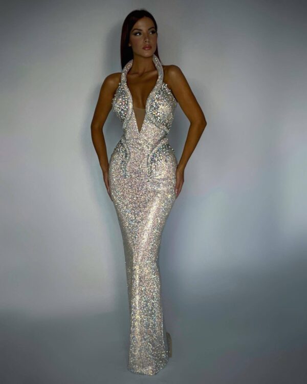 Sexy Diamond Sequined Banquet Dress - Image 4