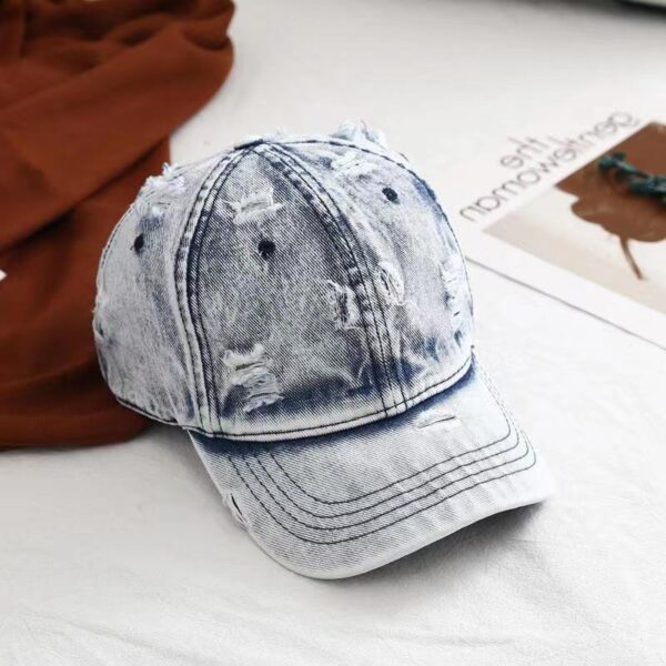 Vintage Vibe Washed Denim Cap - Image 4
