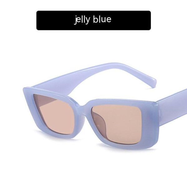 Jelly Color Square Sun Glasses Concave Shape - Image 2