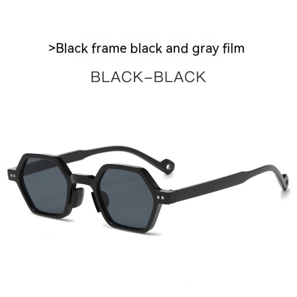 New Collection Retro Hexagonal Frame Sunglasses - Image 6