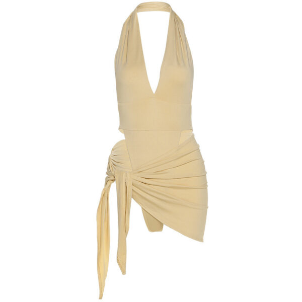 New Women's Sexy V-neck Halter Dress - Image 5