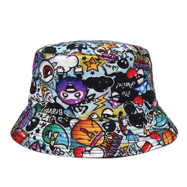 New Cartoon Pattern Double-sided Trendy Outdoor Hat - Image 3