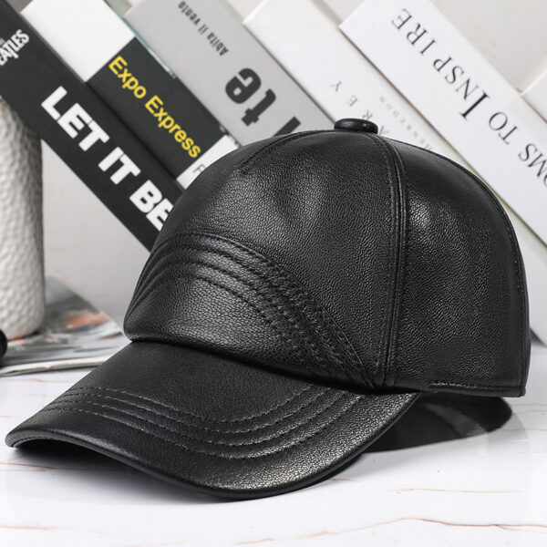 Sheepskin Leather Outdoor Sun-proof Cap - Image 6