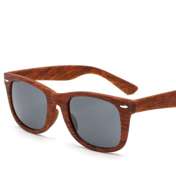 Wood Grain Classic Retro Sunglasses - Image 2