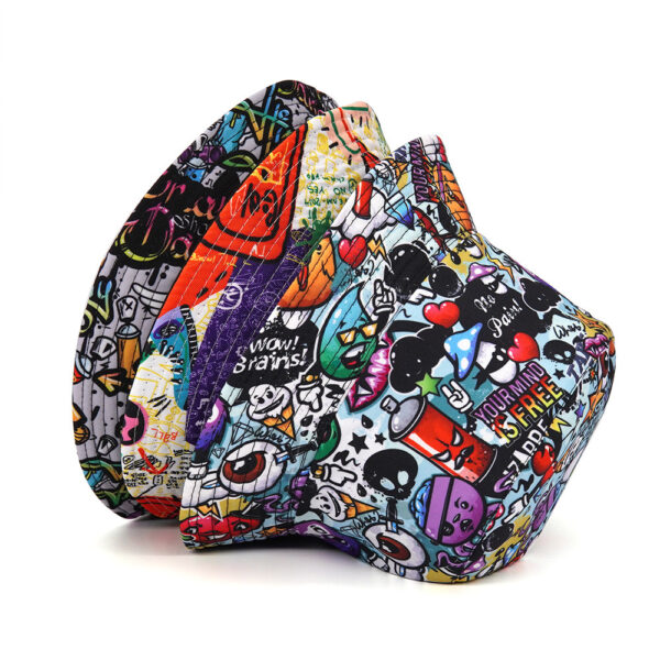 New Cartoon Pattern Double-sided Trendy Outdoor Hat - Image 6