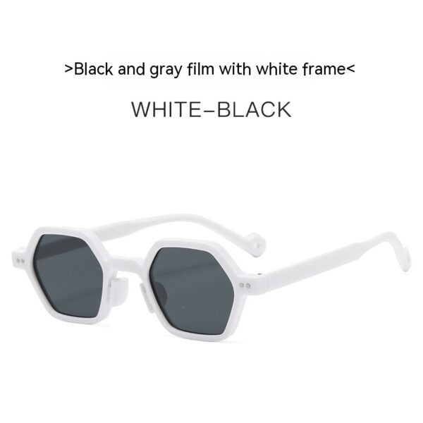 New Collection Retro Hexagonal Frame Sunglasses - Image 5