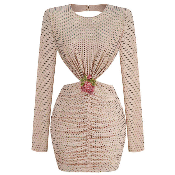 Sexy Rhinestone Diamond Rose Skirt - Image 5