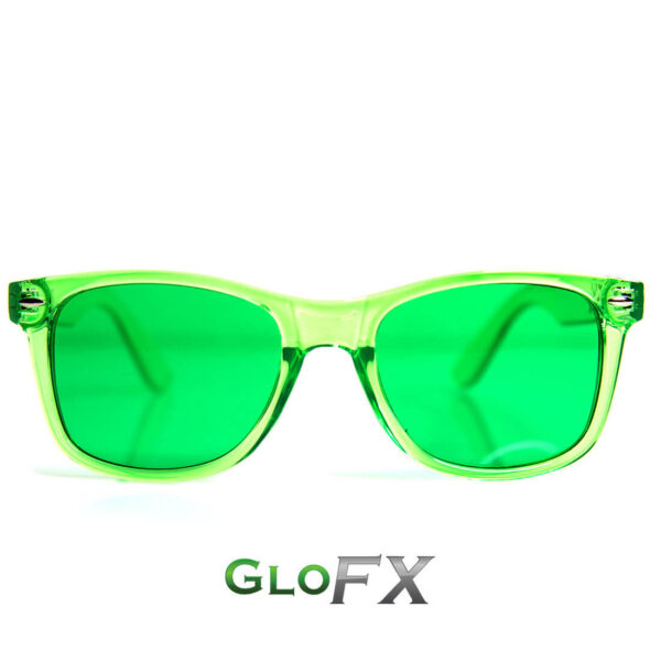 GloFX Color Infused Diffraction Glasses – Green