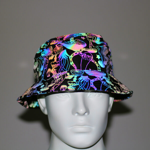 Colorful Reflective Bucket Hat Sunshade - Image 4