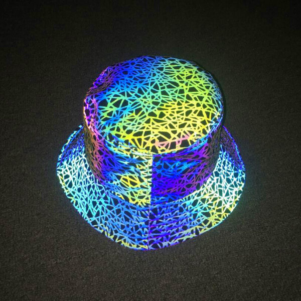Colorful Reflective Bucket Hat Sunshade - Image 7
