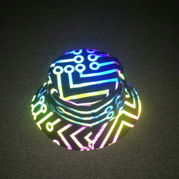 Colorful Reflective Bucket Hat Sunshade - Image 6