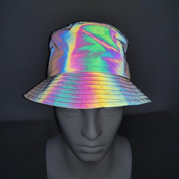 Colorful Reflective Bucket Hat Sunshade - Image 3