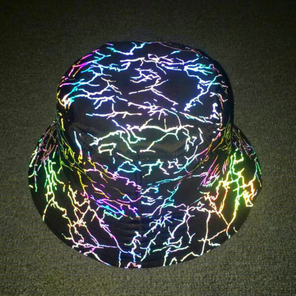 Colorful Reflective Bucket Hat Sunshade - Image 2