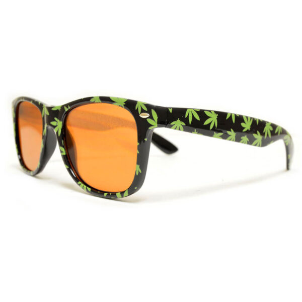 GloFX Pot Leaf Diffraction Glasses- Auburn Enhanced - Image 2