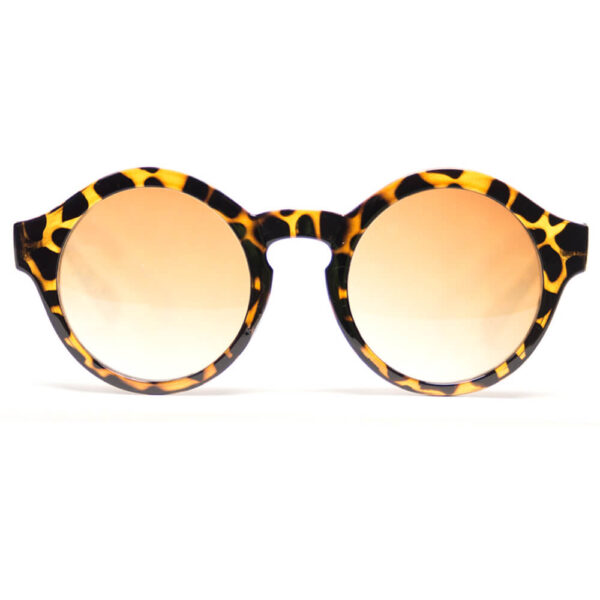 GloFX Round Tortoise Diffraction Glasses – Gradient Auburn Enhanced