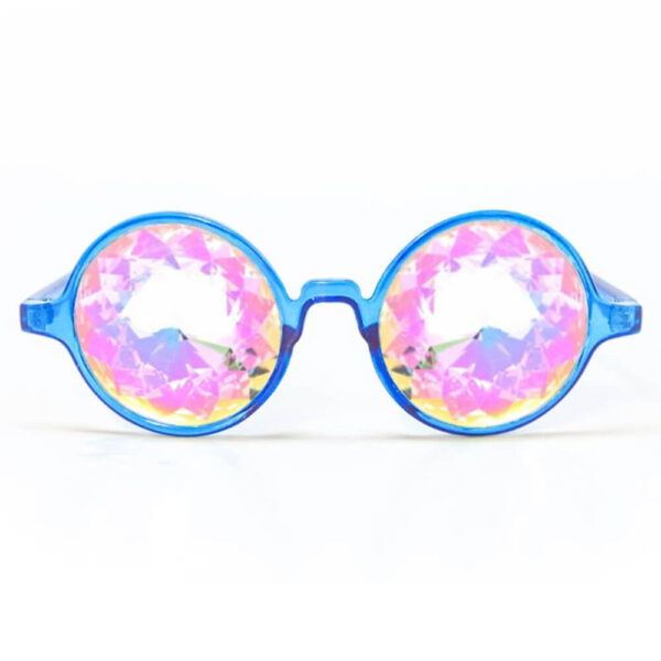 GloFX Transparent Blue Kaleidoscope Glasses – Rainbow