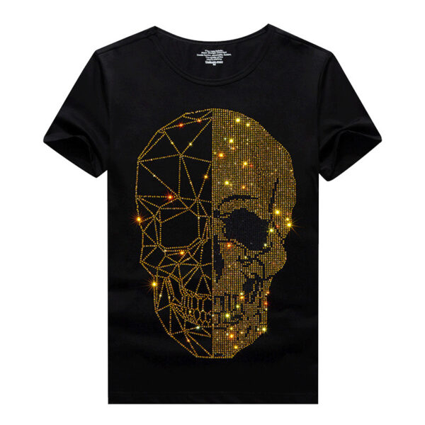 Diamond skull Plus Size Bottoming Shirt - Image 5