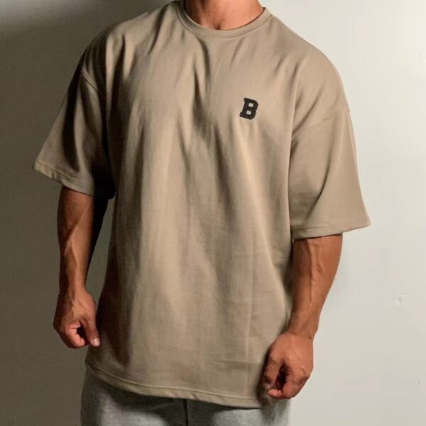 Loose Short Sleeve Drop Shoulder Cotton Heavy T-shirt