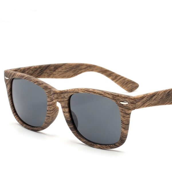 Wood Grain Classic Retro Sunglasses - Image 5