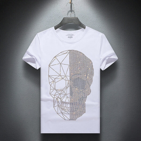Diamond skull Plus Size Bottoming Shirt - Image 4