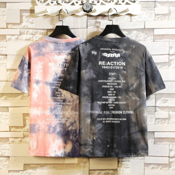 Summer Men's Plus Size Tie-dye T-shirt