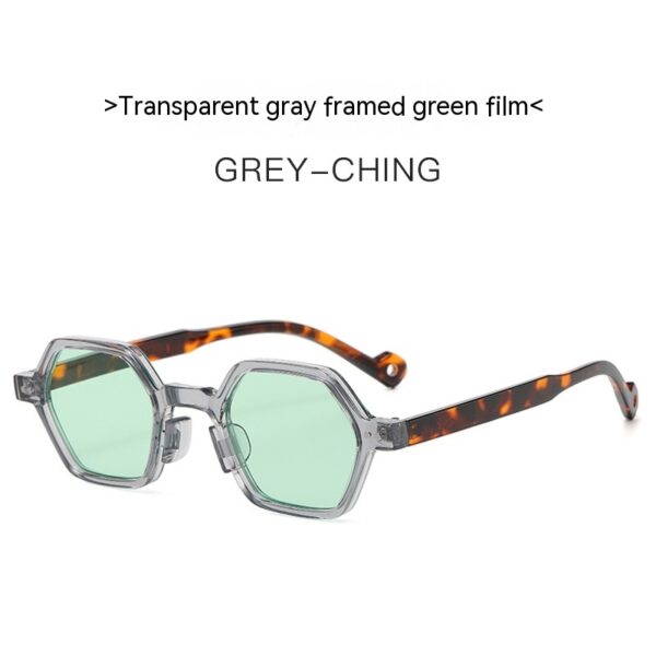 New Collection Retro Hexagonal Frame Sunglasses - Image 4