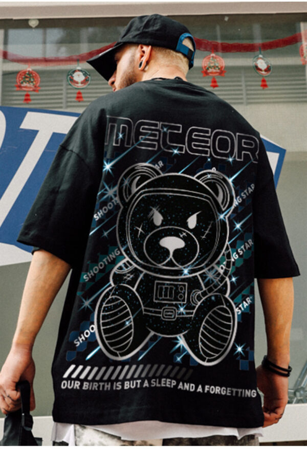 Plus Size National Tide Hip Hop Style Loose T-Shirt - Image 3