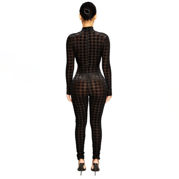 Solid Color Sexy Tight-fitting Long-sleeved Jumpsuit - Image 2