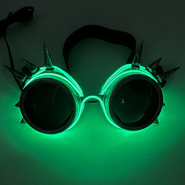 Glow Steampunk Festival Goggles - Image 3