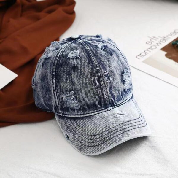 Vintage Vibe Washed Denim Cap - Image 3