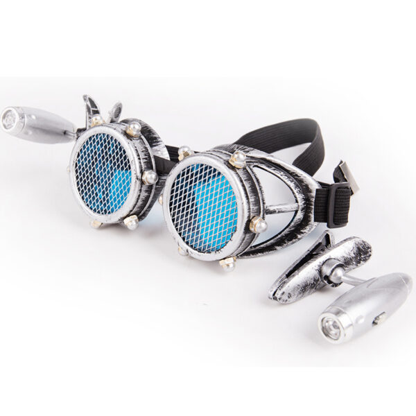Steampunk Industrial Goggles Retro Plus LED Lights - Image 7