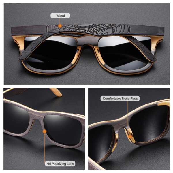 EcoCraft Bamboo Sunglasses - Frames Handmade - Image 2